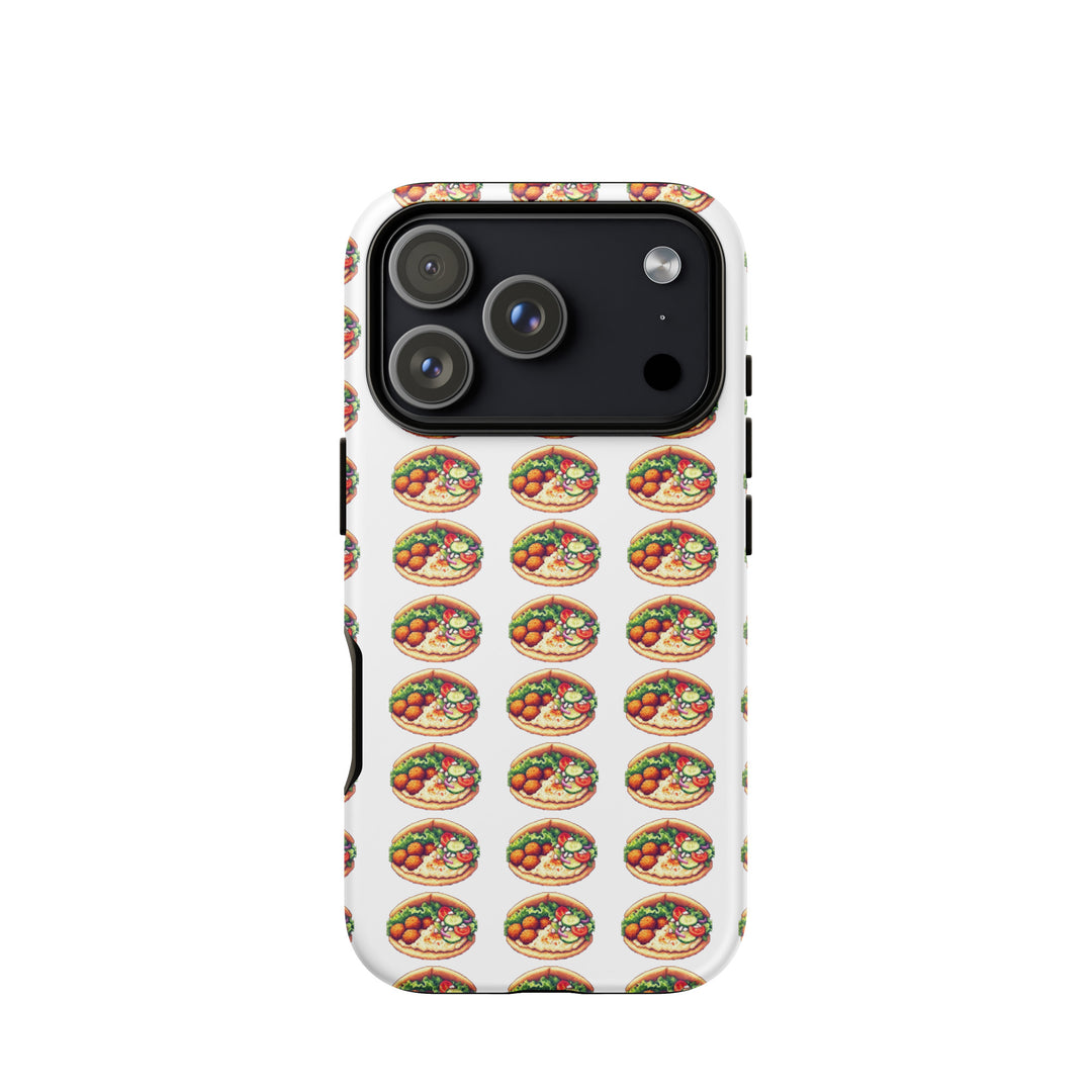 Falafel Party 16 Bit Jewish pride tough phone case for iPhone 18 Pro, matte finish - front view