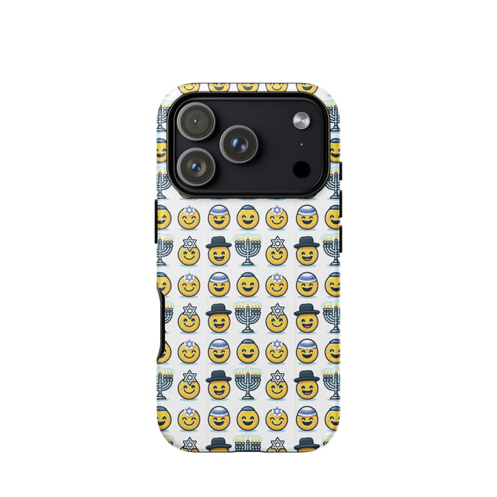Jewish Emoji Jewish pride tough phone case for iPhone 18 Pro, matte finish - front view