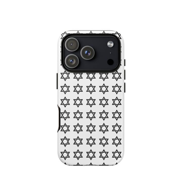 Magen David Jewish pride tough phone case for iPhone 18 Pro, matte finish - front view