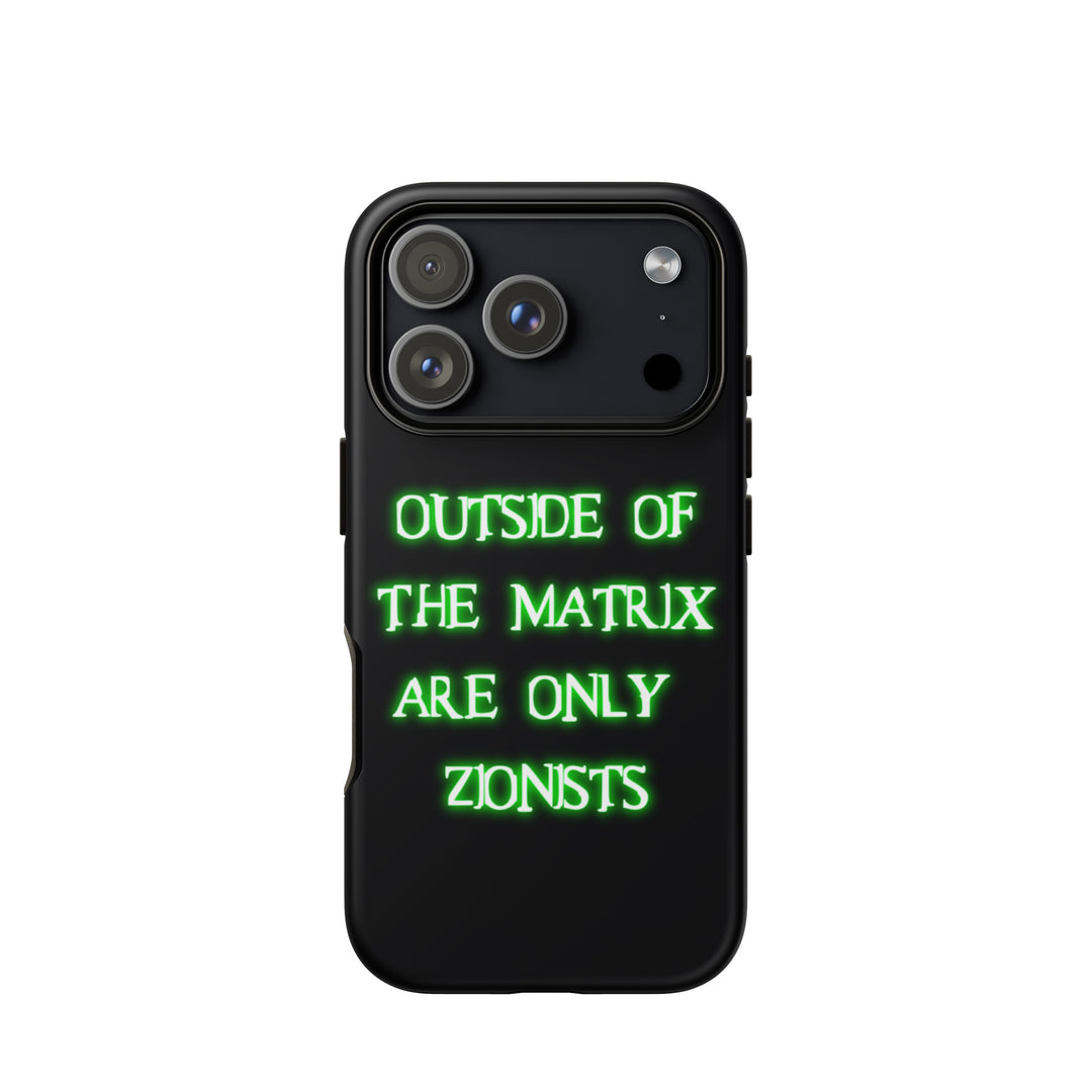 Matrix Jewish pride tough phone case for iPhone 18 Pro, matte finish - front view