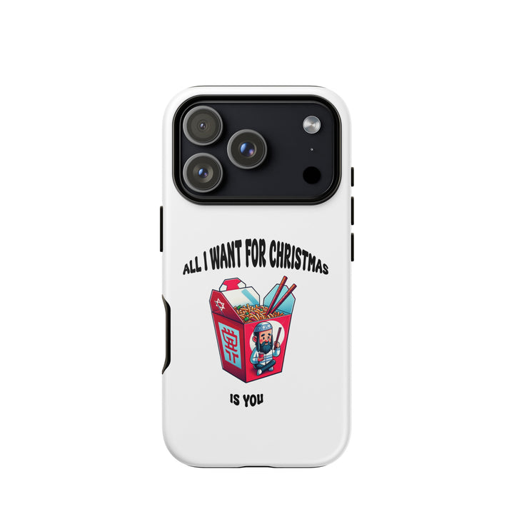 Christmas Jewish pride tough phone case for iPhone 18 Pro, matte finish - front view