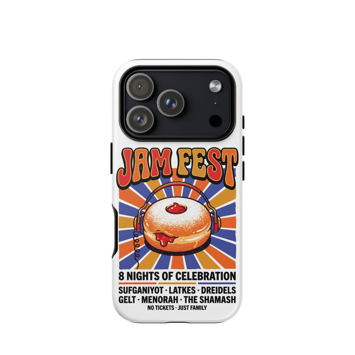 Jam Fest 8 Nights Jewish pride tough phone case for iPhone 18 Pro, matte finish - front view
