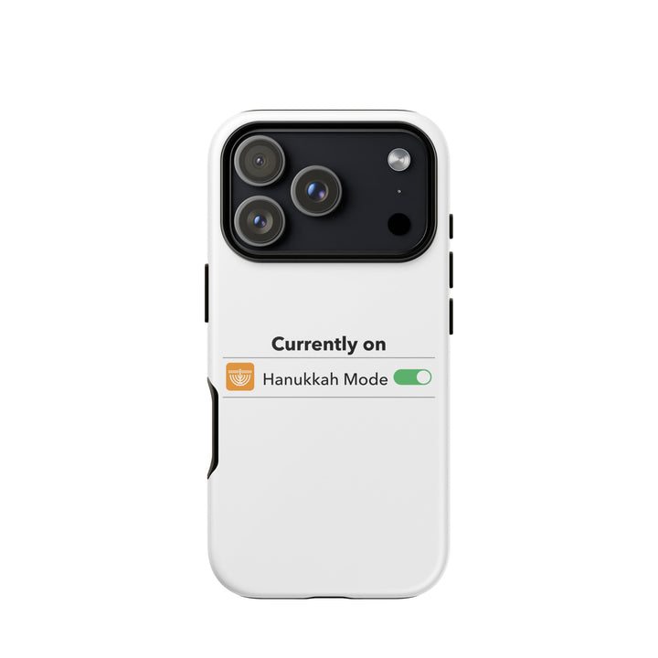 Hanukkah Mode Jewish pride tough phone case for iPhone 18 Pro, matte finish - front view