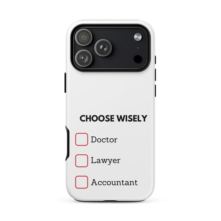 Choose Wisely Jewish pride tough phone case for iPhone 18 Pro Max, matte finish - front view