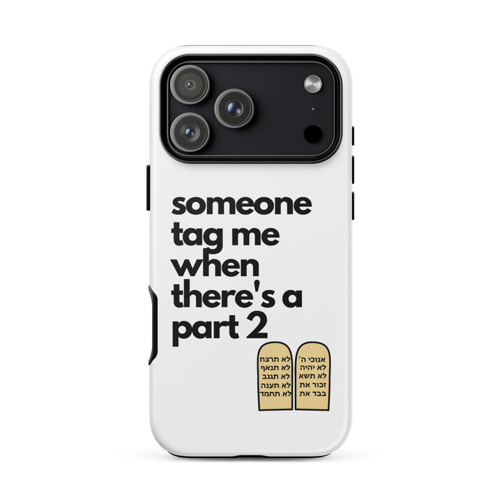 Someone Tag Me Jewish pride tough phone case for iPhone 18 Pro Max, matte finish - front view