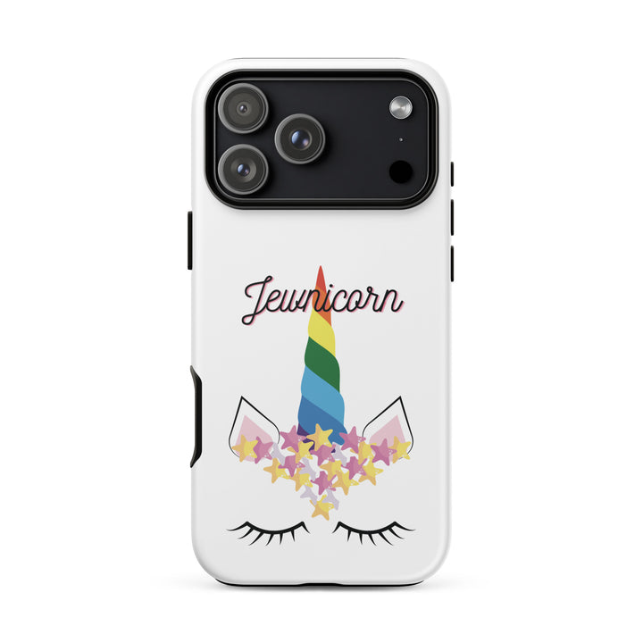 Jewnicorn Jewish pride tough phone case for iPhone 18 Pro Max, matte finish - front view