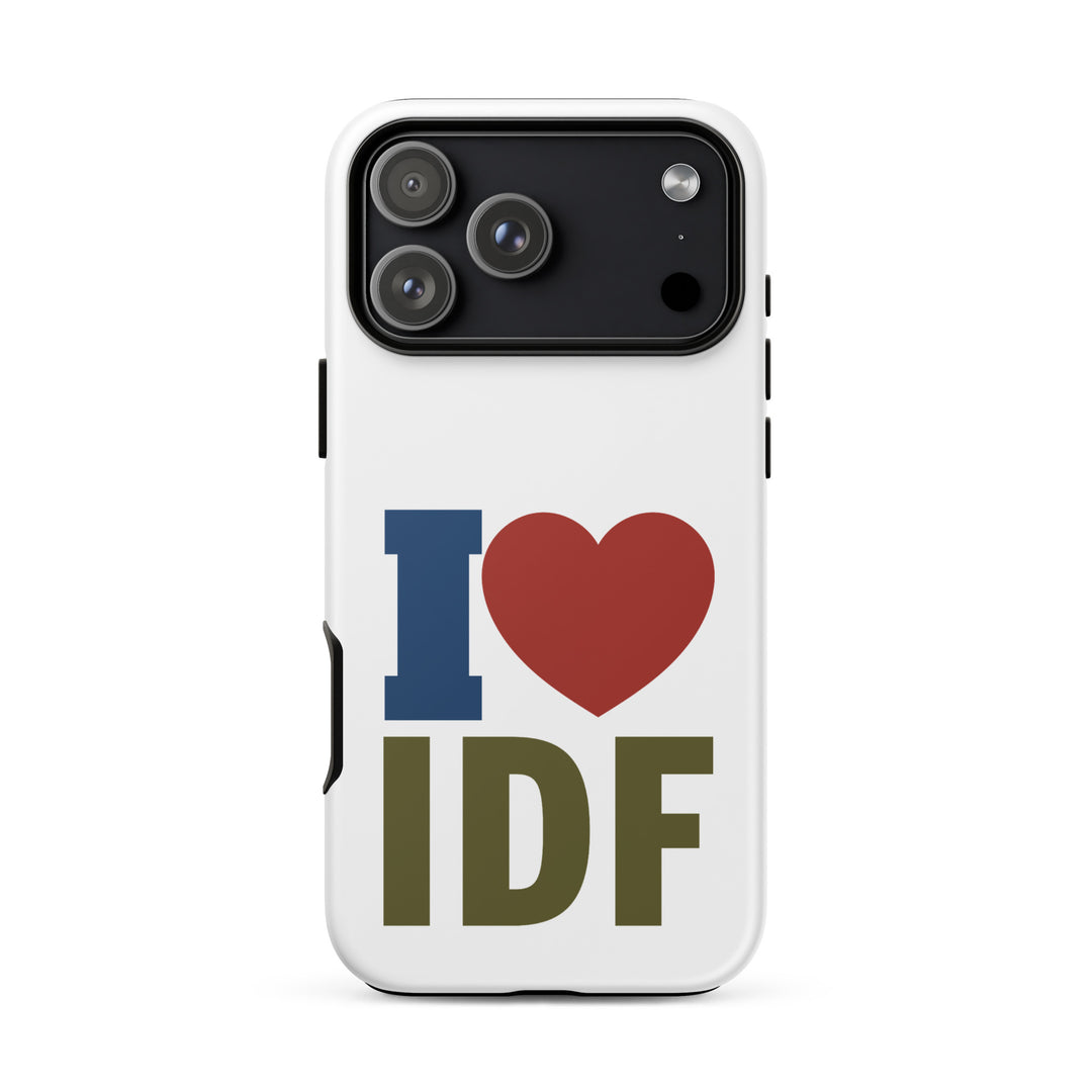 I Love IDF Jewish pride tough phone case for iPhone 18 Pro Max, matte finish - front view