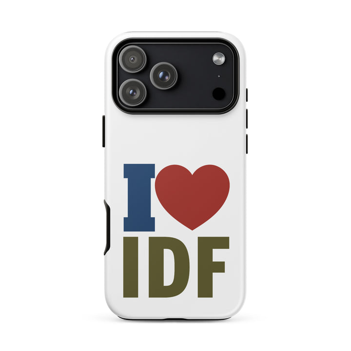 I Love IDF Jewish pride tough phone case for iPhone 18 Pro Max, matte finish - front view