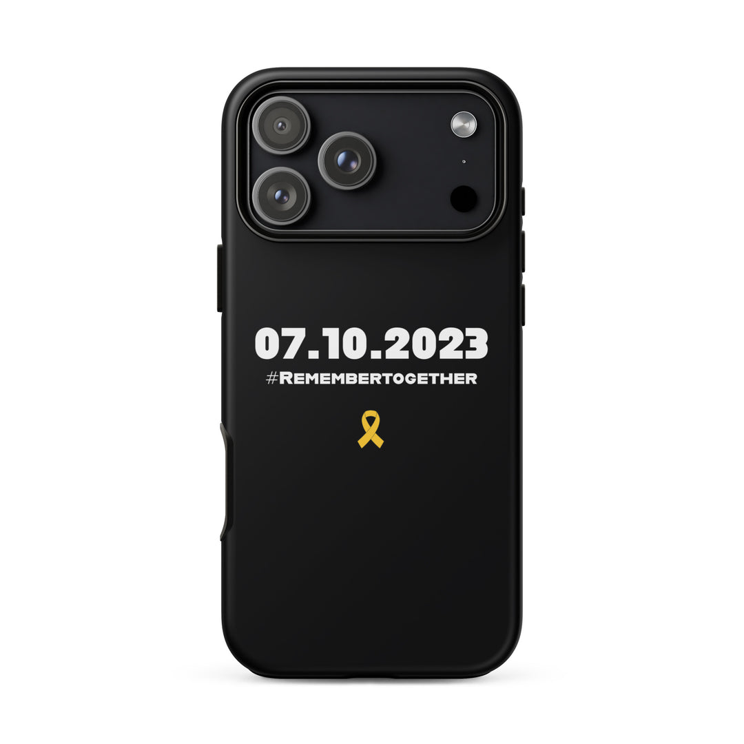 07.10.2023 Remember Together Jewish pride tough phone case for iPhone 18 Pro Max, matte finish - front view