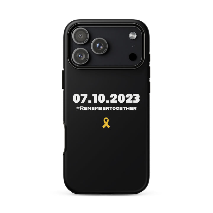 07.10.2023 Remember Together Jewish pride tough phone case for iPhone 18 Pro Max, matte finish - front view