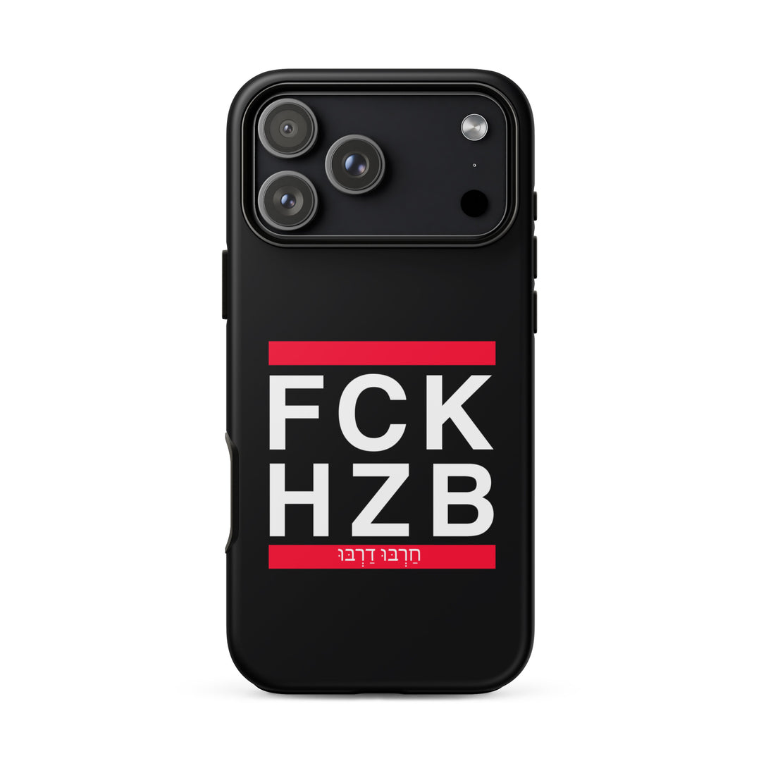 FCK HZB Jewish pride tough phone case for iPhone 18 Pro Max, matte finish - front view