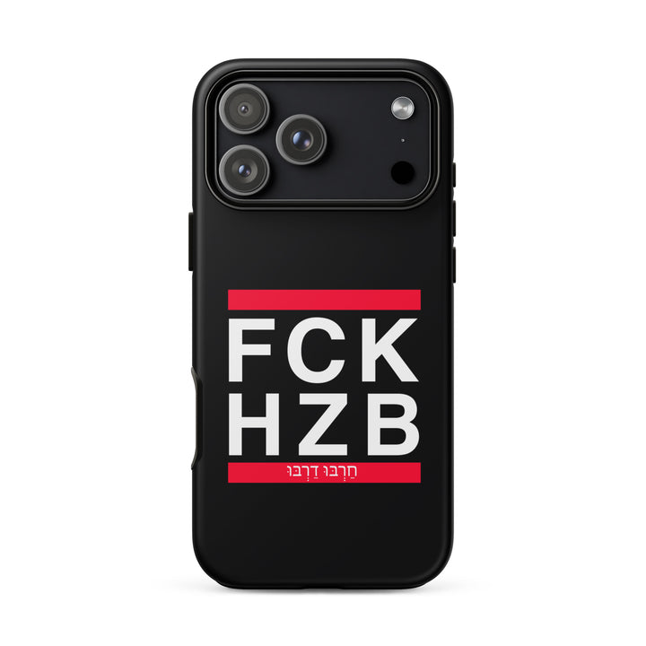 FCK HZB Jewish pride tough phone case for iPhone 18 Pro Max, matte finish - front view