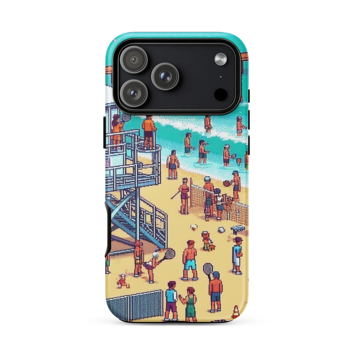 TLV Frishman Beach 16 Bit Jewish pride tough phone case for iPhone 18 Pro Max, matte finish - front view