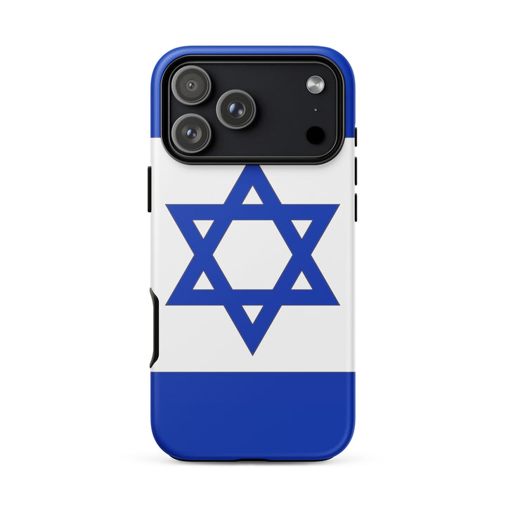 Israel Flag Jewish pride tough phone case for iPhone 18 Pro Max, matte finish - front view