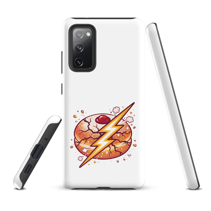 Sufganiyah Lightning Jewish pride tough phone case for Samsung Galaxy S20 Fe, glossy finish - front view