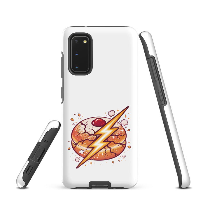 Sufganiyah Lightning Jewish pride tough phone case for Samsung Galaxy S20, glossy finish - front view