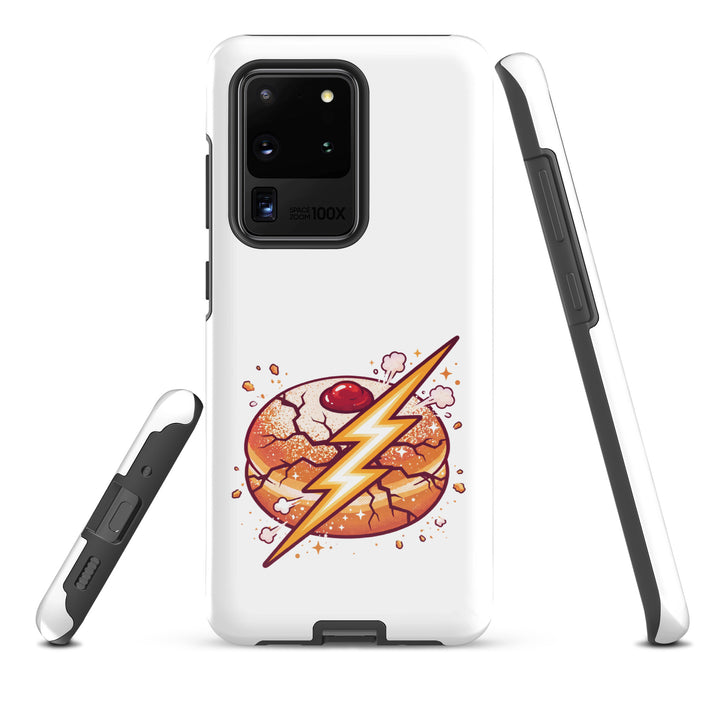 Sufganiyah Lightning Jewish pride tough phone case for Samsung Galaxy S20 Ultra, glossy finish - front view