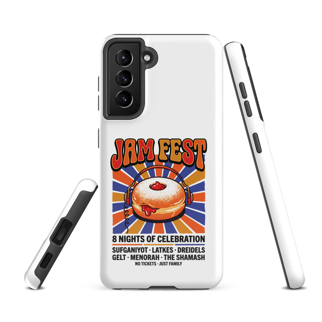 Jam Fest 8 Nights Jewish pride tough phone case for Samsung Galaxy S21 Fe, glossy finish - front view