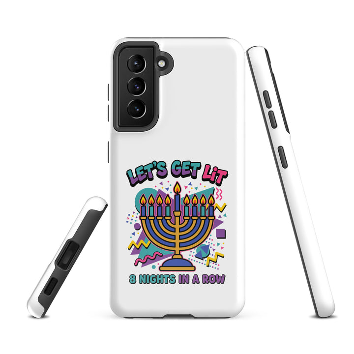 Lets Get Lit 90s Jewish pride tough phone case for Samsung Galaxy S21 Fe, glossy finish - front view