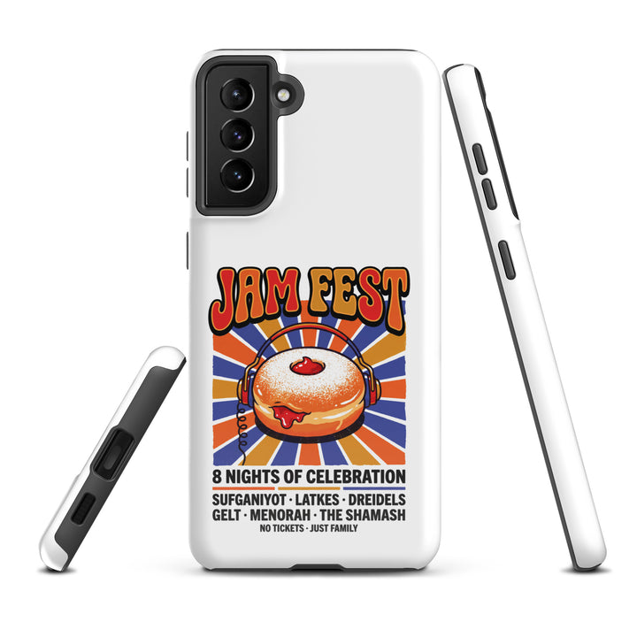 Jam Fest 8 Nights Jewish pride tough phone case for Samsung Galaxy S21 Plus, glossy finish - front view