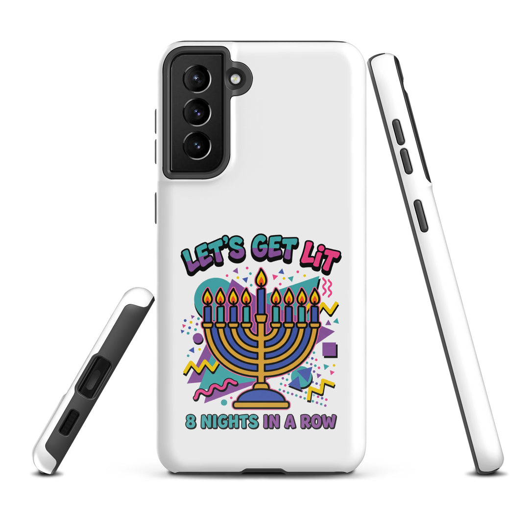 Lets Get Lit 90s Jewish pride tough phone case for Samsung Galaxy S21 Plus, glossy finish - front view