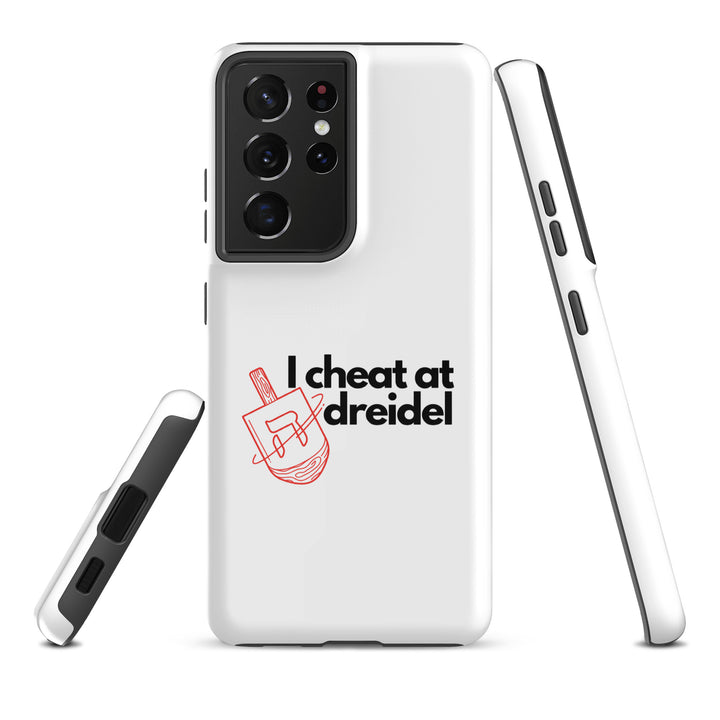 I Cheat At Dreidel Jewish pride tough case for samsung® in Glossy - flat lay