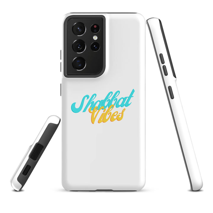 Shabbat Vibes Jewish pride tough phone case for Samsung Galaxy S21 Ultra, glossy finish - front view