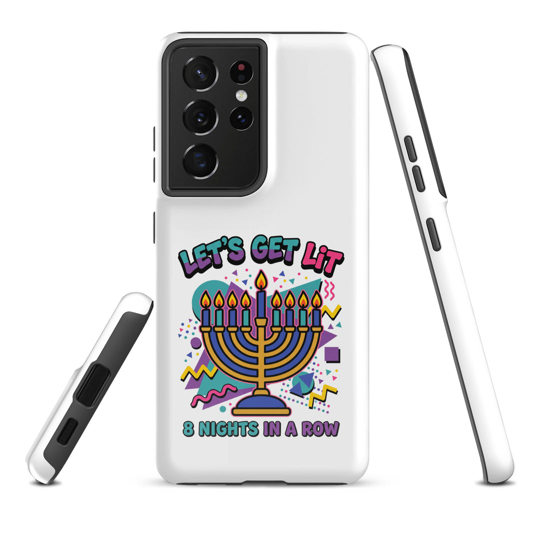 Lets Get Lit 90s Jewish pride tough phone case for Samsung Galaxy S21 Ultra, glossy finish - front view