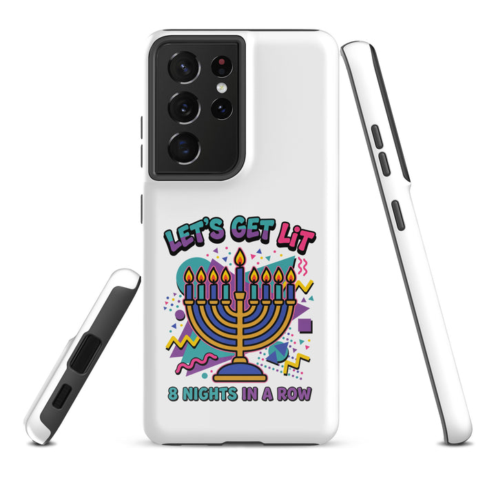 Lets Get Lit 90s Jewish pride tough phone case for Samsung Galaxy S21 Ultra, glossy finish - front view