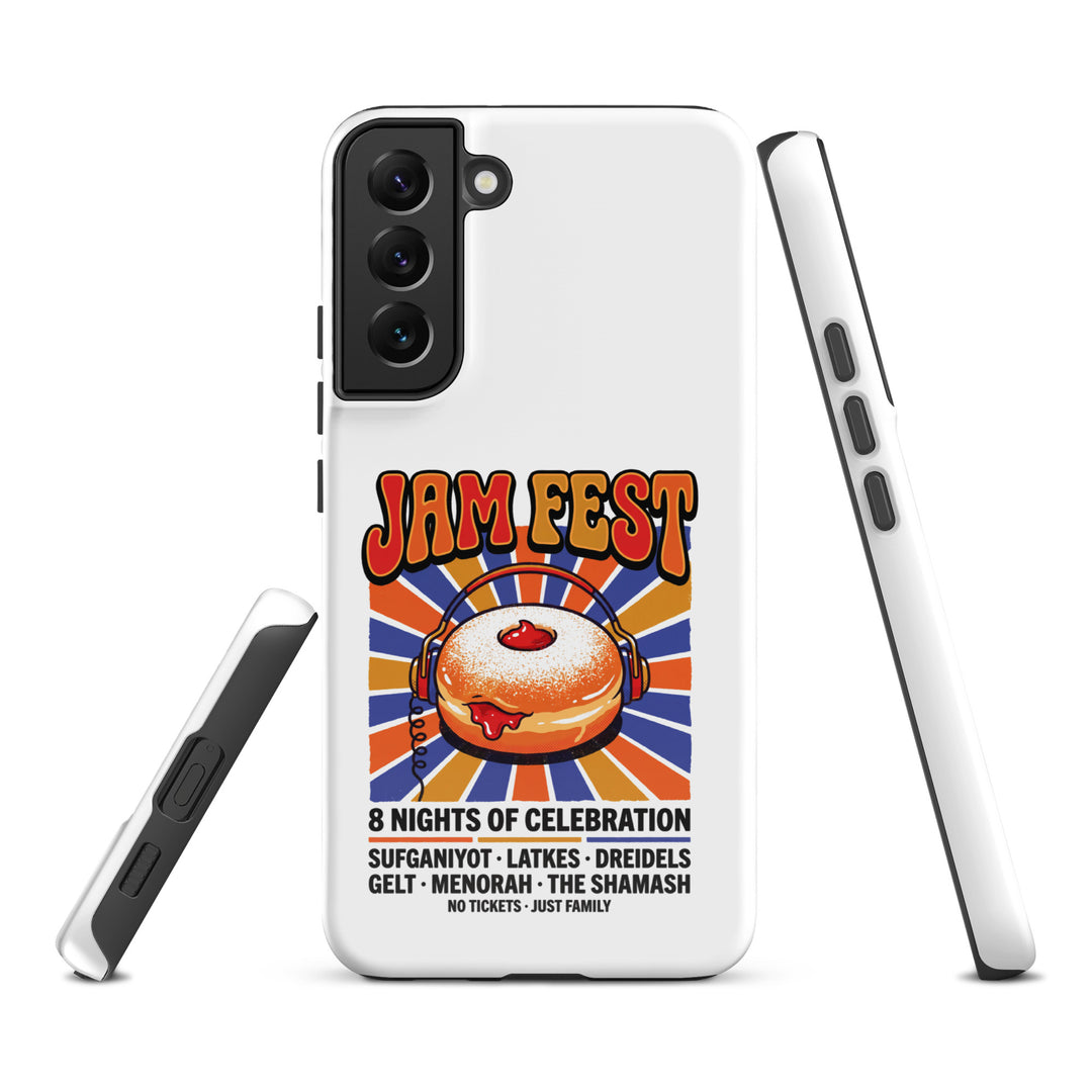 Jam Fest 8 Nights Jewish pride tough phone case for Samsung Galaxy S22 Plus, glossy finish - front view