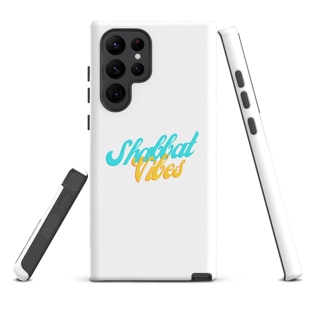 Shabbat Vibes Jewish pride tough phone case for Samsung Galaxy S22 Ultra, glossy finish - front view