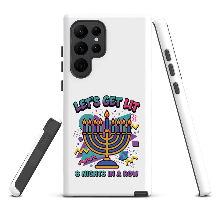 Lets Get Lit 90s Jewish pride tough phone case for Samsung Galaxy S22 Ultra, glossy finish - front view