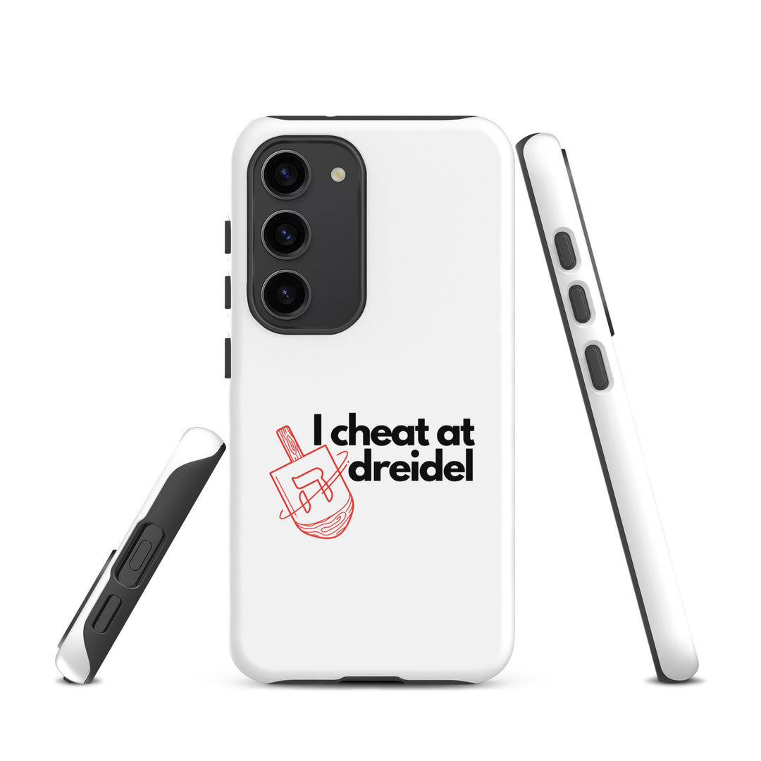 I Cheat At Dreidel Jewish pride tough case for samsung® in Glossy - side view