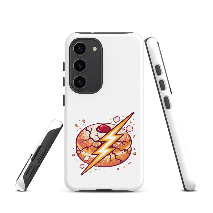 Sufganiyah Lightning Jewish pride tough phone case for Samsung Galaxy S23, glossy finish - front view