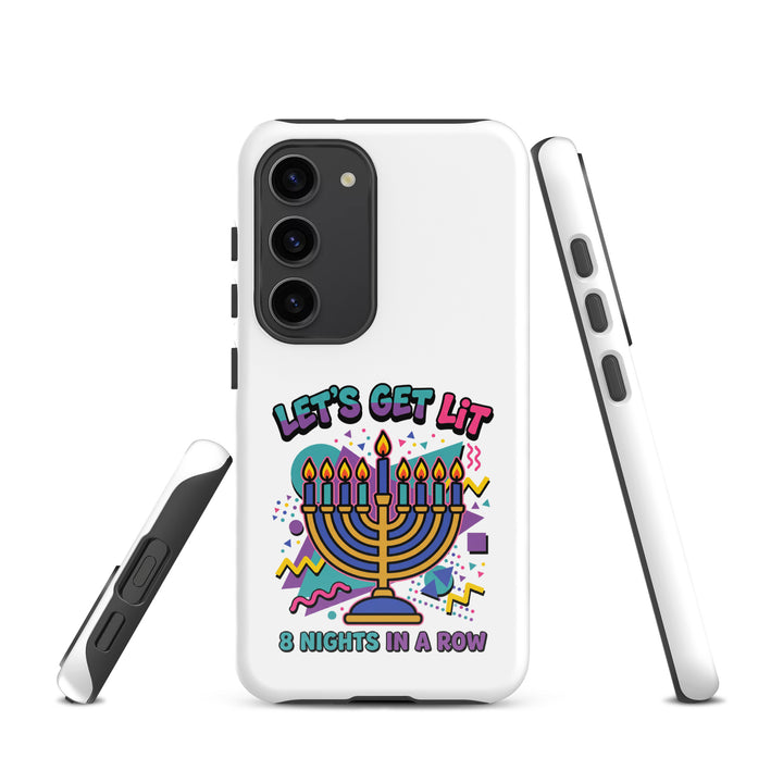 Lets Get Lit 90s Jewish pride tough phone case for Samsung Galaxy S23, glossy finish - front view