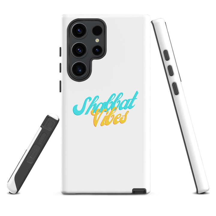 Shabbat Vibes Jewish pride tough phone case for Samsung Galaxy S23 Ultra, glossy finish - front view