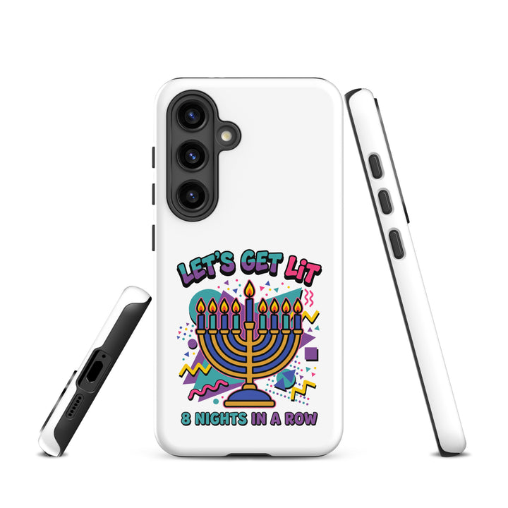 Lets Get Lit 90s Jewish pride tough phone case for Samsung Galaxy S24, glossy finish - front view