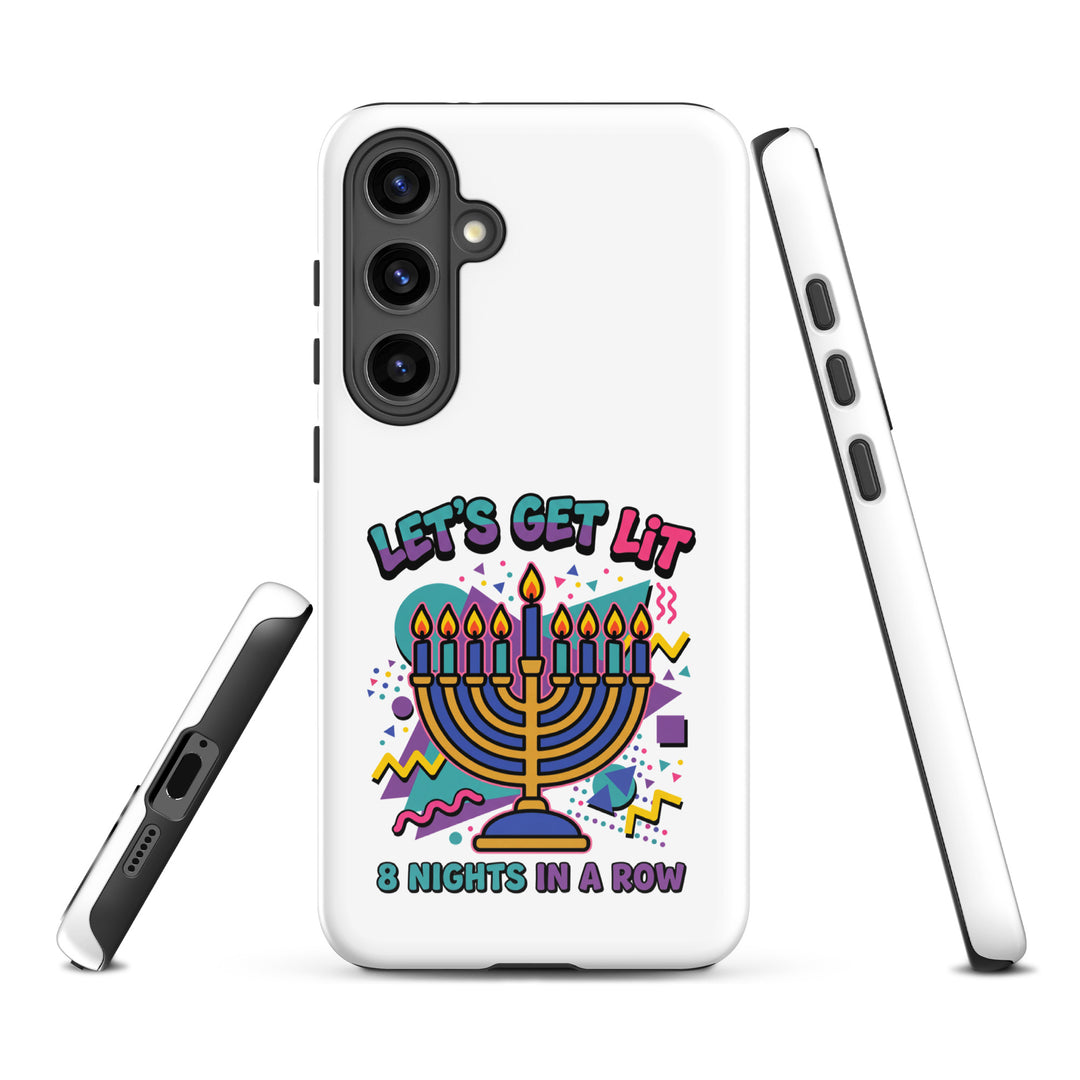 Lets Get Lit 90s Jewish pride tough phone case for Samsung Galaxy S24 Plus, glossy finish - front view