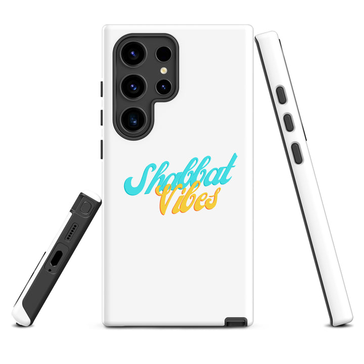 Shabbat Vibes Jewish pride tough phone case for Samsung Galaxy S24 Ultra, glossy finish - front view