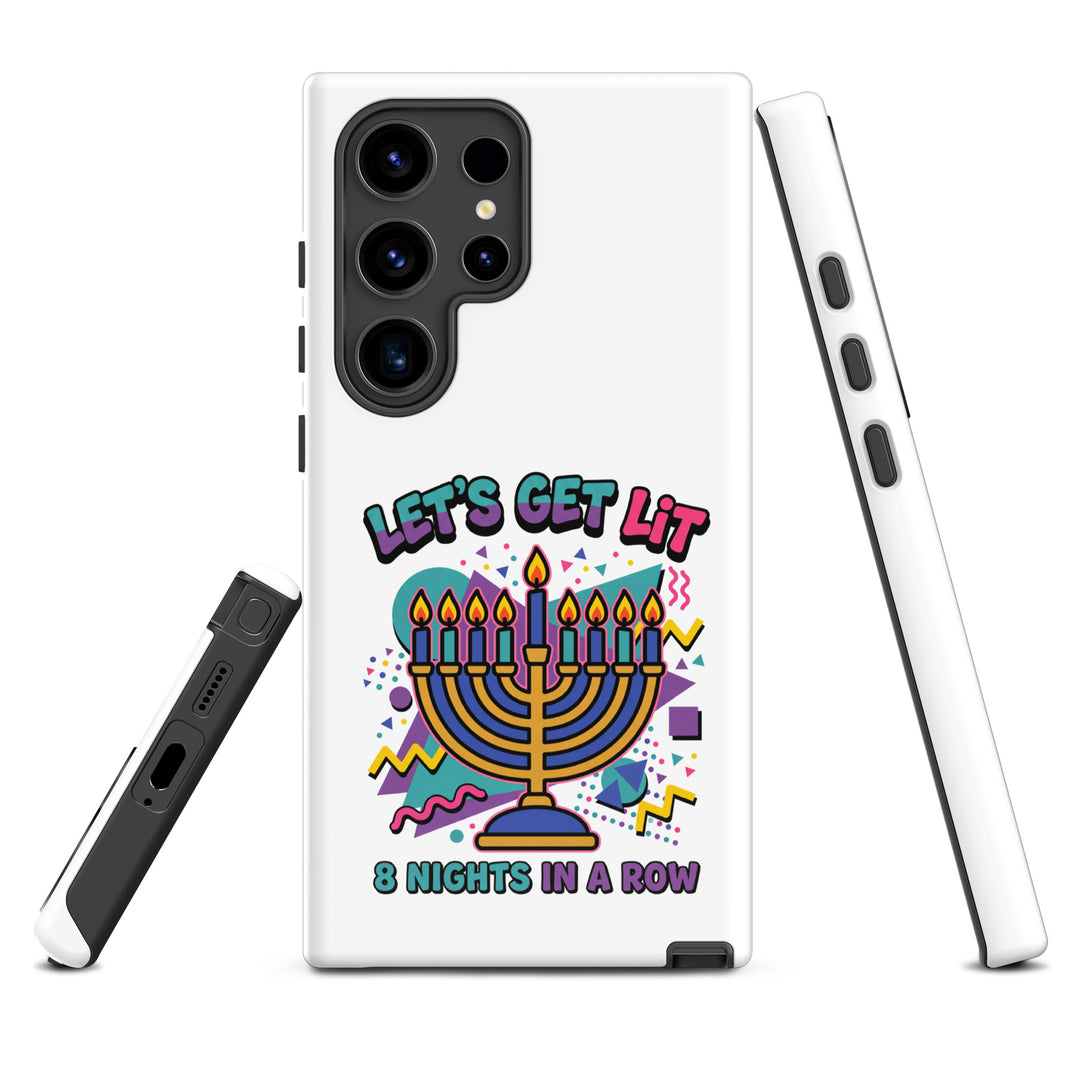 Lets Get Lit 90s Jewish pride tough phone case for Samsung Galaxy S24 Ultra, glossy finish - front view