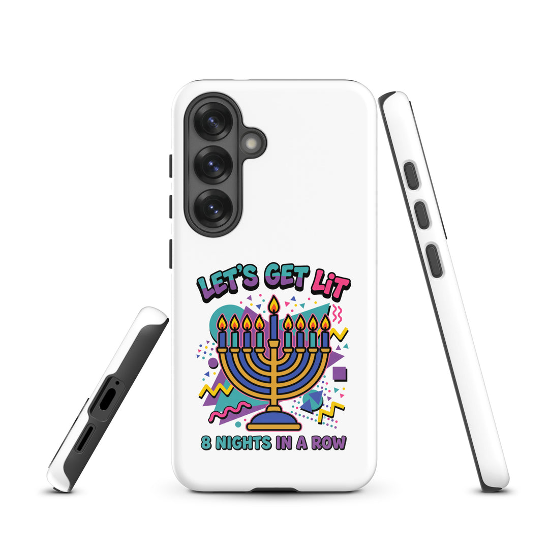 Lets Get Lit 90s Jewish pride tough phone case for Samsung Galaxy S25, glossy finish - front view