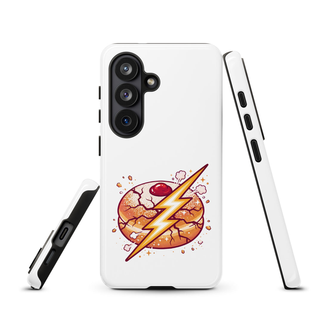 Sufganiyah Lightning Jewish pride tough phone case for Samsung Galaxy S26, glossy finish - front view
