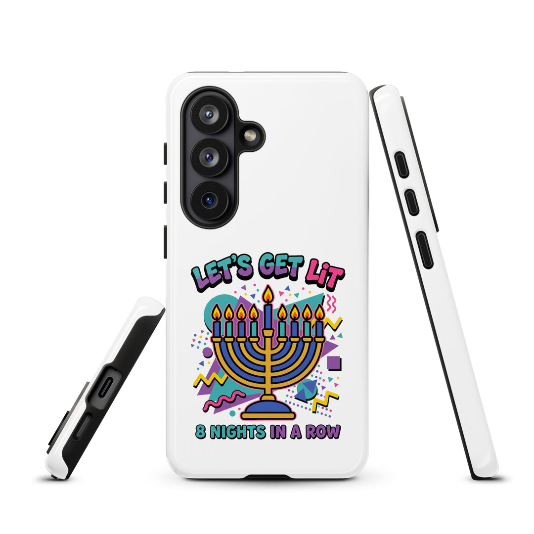 Lets Get Lit 90s Jewish pride tough phone case for Samsung Galaxy S26, glossy finish - front view