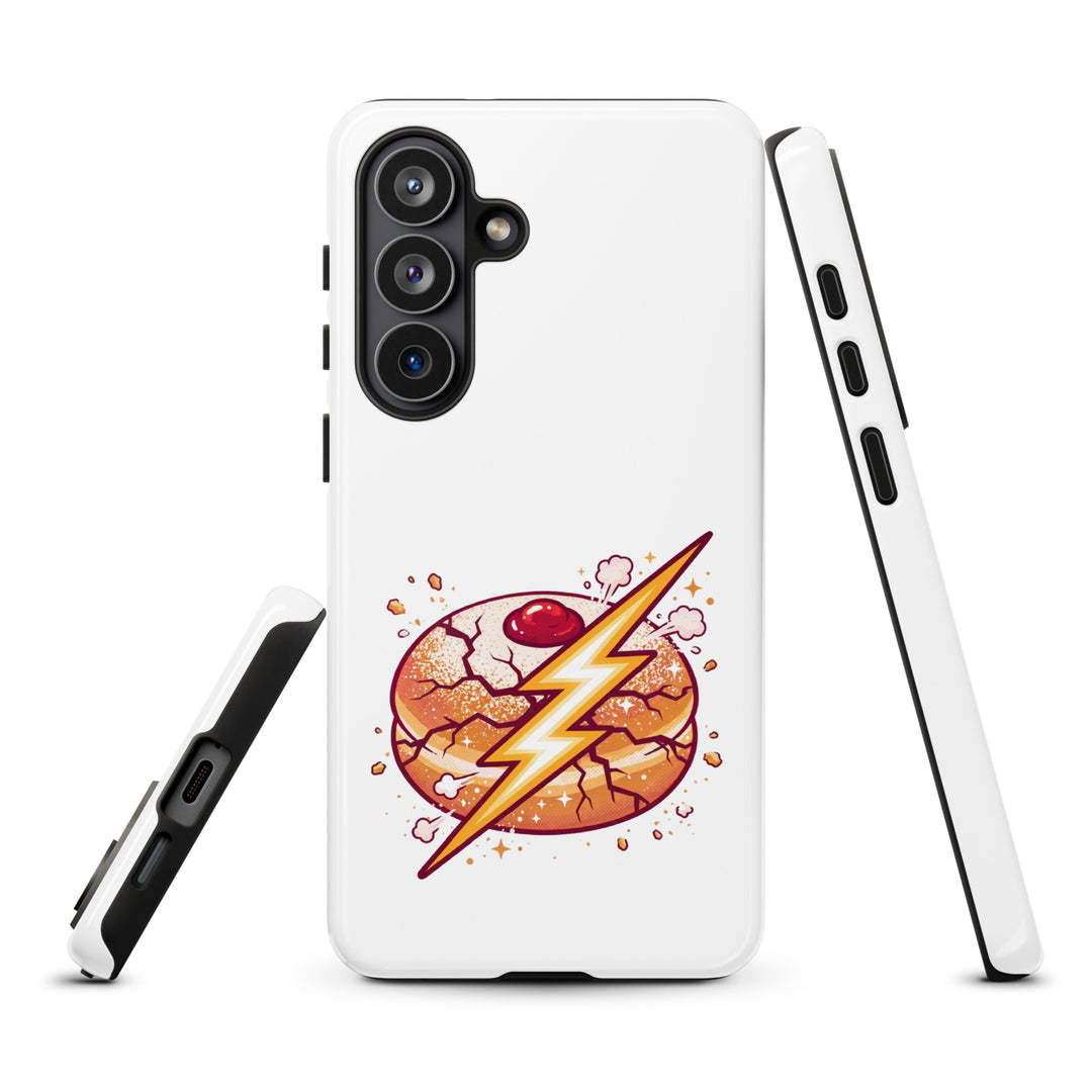 Sufganiyah Lightning Jewish pride tough phone case for Samsung Galaxy S26 Plus, glossy finish - front view