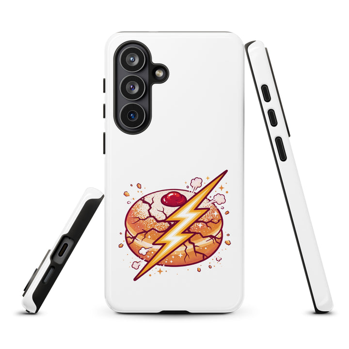 Sufganiyah Lightning Jewish pride tough phone case for Samsung Galaxy S26 Plus, glossy finish - front view