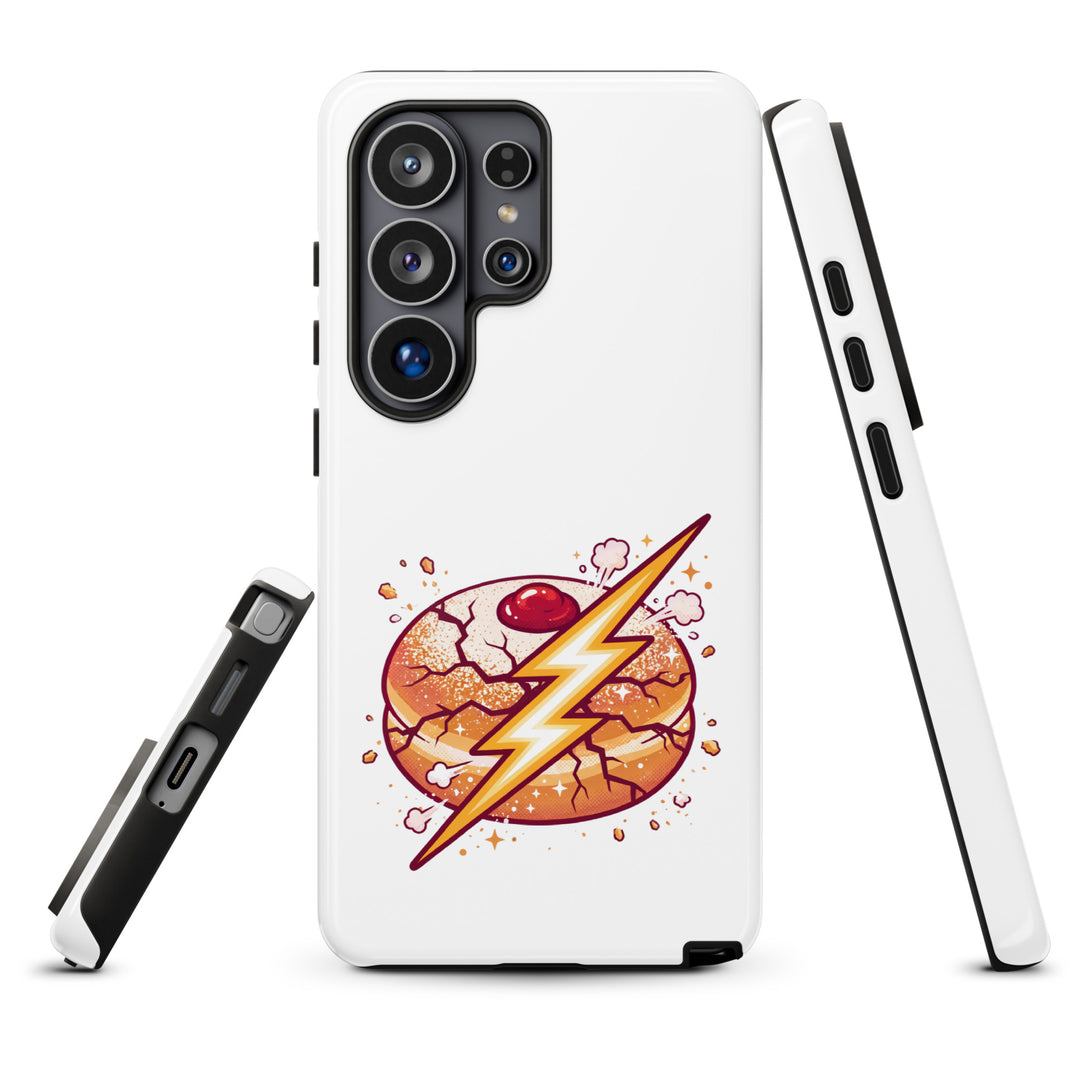 Sufganiyah Lightning Jewish pride tough phone case for Samsung Galaxy S26 Ultra, glossy finish - front view