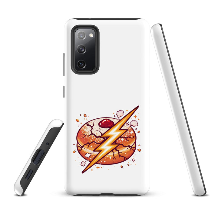 Sufganiyah Lightning Jewish pride tough phone case for Samsung Galaxy S20 Fe, matte finish - front view