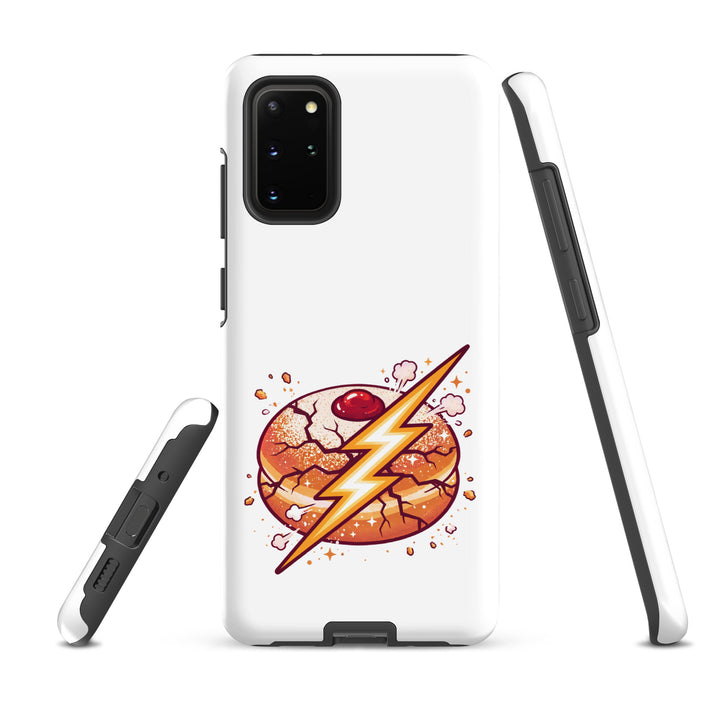 Sufganiyah Lightning Jewish pride tough phone case for Samsung Galaxy S20 Plus, matte finish - front view