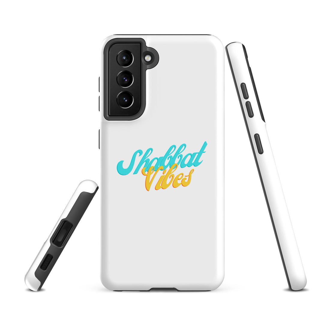 Shabbat Vibes Jewish pride tough phone case for Samsung Galaxy S21 Fe, matte finish - front view