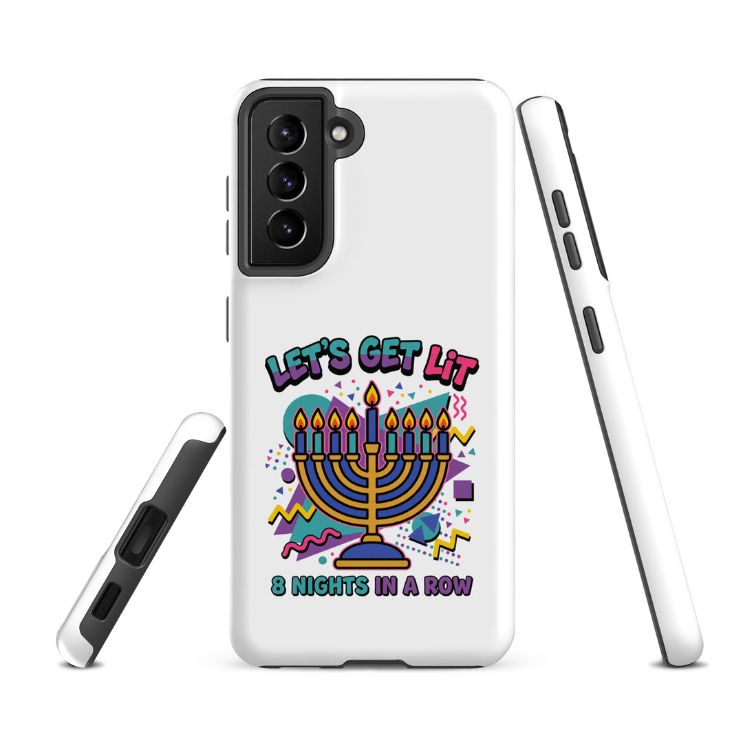 Lets Get Lit 90s Jewish pride tough phone case for Samsung Galaxy S21 Fe, matte finish - front view